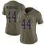 Nike Los Angeles Rams #44 Jacob McQuaide Olive Womens Stitched NFL Limited 2017 Salute to Service Jersey