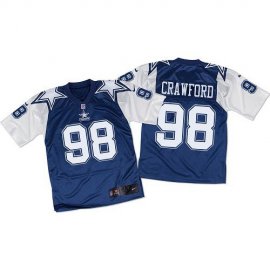Nike Dallas Cowboys #98 Tyrone Crawford Navy Blue/White Throwback Mens Stitched NFL Elite Jersey