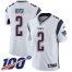 Nike New England Patriots #2 Brian Hoyer White Mens Stitched NFL 100th Season Vapor Untouchable Limited Jersey