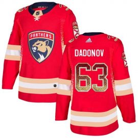 Adidas Florida Panthers #63 Evgenii Dadonov Red Home Authentic Drift Fashion Stitched NHL Jersey