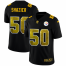 Pittsburgh Steelers #50 Ryan Shazier Mens Black Nike Golden Sequin Vapor Limited NFL Jersey