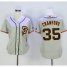 San Francisco Giants #35 Brandon Crawford Grey Womens Road 2 Stitched MLB Jersey