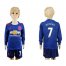 Manchester United #7 Memphis Away Long Sleeves Kid Soccer Club Jersey