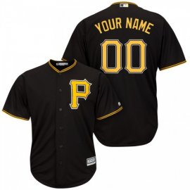 Pittsburgh Pirates Majestic Cool Base Custom Jersey Black