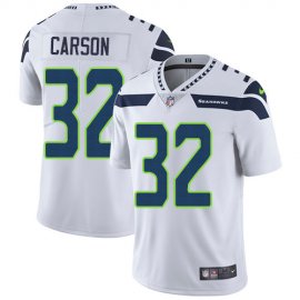 Nike Seattle Seahawks #32 Chris Carson White Mens Stitched NFL Vapor Untouchable Limited Jersey