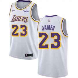 Womens Nike Los Angeles Lakers #23 LeBron James White NBA Swingman Association Edition Jersey
