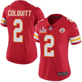 Nike Kansas City Chiefs #2 Dustin Colquitt Red Team Color Womens Super Bowl LV Bound Stitched NFL Vapor Untouchable Limited Jersey