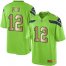 Nike Seattle Seahawks #12 Fan Green Mens Stitched NFL Limited Gold Rush Jersey
