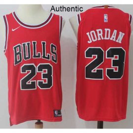 Mens Nike Chicago Bulls #23 Michael Jordan Red NBA Authentic Icon Edition Jersey