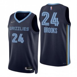 Nike Memphis Grizzlies #24 Dillon Brooks Navy Mens 2021-22 NBA 75th Anniversary Diamond Swingman Jersey – Icon Edition Mens