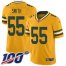 Nike Green Bay Packers #55 ZaDarius Smith Gold Mens Stitched NFL Limited Inverted Legend 100th Season Jersey