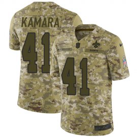 Nike New Orleans Saints #41 Alvin Kamara Camo Mens Stitched NFL Limited 2018 Salute To Service Jersey
