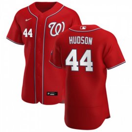 Washington Nationals #44 Daniel Hudson Mens Nike Red Alternate 2020 Authentic Player MLB Jersey