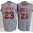 Chicago Bulls 23 Michael Jordan Grey Static Fashion Swingman NBA Jersey Cheap
