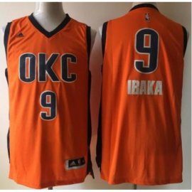 Oklahoma City Thunder #9 Serge Ibaka Orange Alternate Stitched NBA Jersey