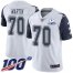 Nike Dallas Cowboys #70 Zack Martin White Mens Stitched With Established In 1960 Patch NFL Limited Rush 100th Season Jersey