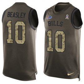 Nike Buffalo Bills #10 Cole Beasley Green Mens Stitched NFL Limited Salute To Service Tank Top Jersey
