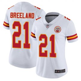 Nike Kansas City Chiefs #21 Bashaud Breeland White Womens Stitched NFL Vapor Untouchable Limited Jersey