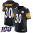 Nike Pittsburgh Steelers #30 James Conner Black Team Color Youth Stitched NFL 100th Season Vapor Limited Jersey