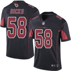 Nike Arizona Cardinals #58 Jordan Hicks Black Mens Stitched NFL Limited Rush Jersey