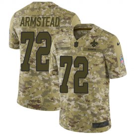 Nike New Orleans Saints #72 Terron Armstead Camo Mens Stitched NFL Limited 2018 Salute To Service Jersey