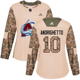 Adidas Colorado Avalanche #10 Sven Andrighetto Camo Authentic 2017 Veterans Day Womens Stitched NHL Jersey