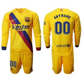 Barcelona Personalized Away Long Sleeves Soccer Club Jersey