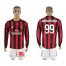 AC Milan #99 Donnarumma Home Long Sleeves Soccer Club Jersey