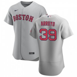 Boston Red Sox #39 Christian Arroyo Mens Nike Gray Road 2020 Authentic Team MLB Jersey
