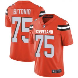 Nike Cleveland Browns #75 Joel Bitonio Orange Alternate Mens Stitched NFL Vapor Untouchable Limited Jersey