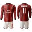 AC Milan #11 Brahimovic Home Long Sleeves Soccer Club Jersey