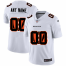 Cincinnati Bengals Custom White Mens Nike Team Logo Dual Overlap Limited NFL Jersey