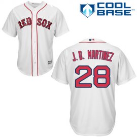 Boston Red Sox #28 J. D. Martinez White Cool Base Stitched Youth MLB Jersey