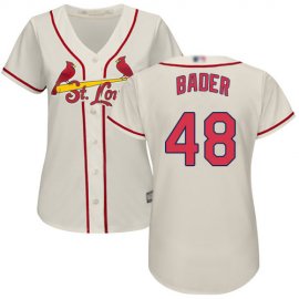 St.Louis Cardinals #48 Harrison Bader Cream Alternate Womens Stitched MLB Jersey