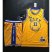 Golden State Warriors #11 Klay Thompson Gold Throwback The City A Set Stitched NBA Jersey