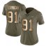 Nike Washington Football Team #91 Ryan Kerrigan Olive/Gold Womens Stitched NFL Limited 2017 Salute to Service Jersey