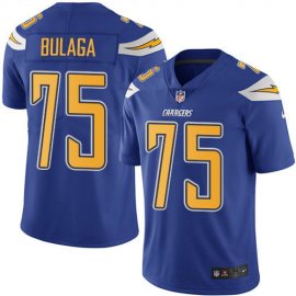 Nike Los Angeles Chargers #75 Bryan Bulaga Electric Blue Mens Stitched NFL Limited Rush Jersey
