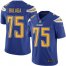 Nike Los Angeles Chargers #75 Bryan Bulaga Electric Blue Mens Stitched NFL Limited Rush Jersey