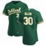 Oakland Athletics #30 Austin Allen Mens Nike Kelly Green Alternate 2020 Authentic Player MLB Jersey