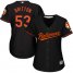 Baltimore Orioles #53 Zach Britton Black Alternate Womens Stitched MLB Jersey