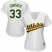 Oakland Athletics #33 Jose Canseco White Home Womens Stitched MLB Jersey