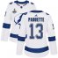 Adidas Tampa Bay Lightning #13 Cedric Paquette White Road Authentic Womens 2020 Stanley Cup Champions Stitched NHL Jersey