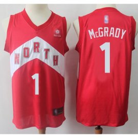 Nike Raptors #1 Tracy Mcgrady Red NBA Swingman Earned Edition Jersey