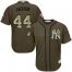 New York Yankees #44 Reggie Jackson Green Salute to Service Stitched Youth MLB Jersey