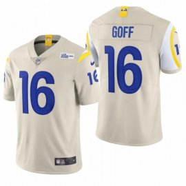 Los Angeles Rams #16 Jared Goff Mens Nike Bone 2020 Vapor Untouchable Limited NFL Jersey