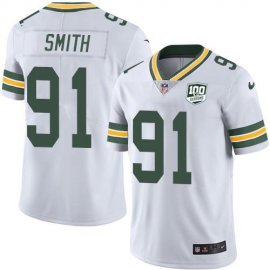 Nike Green Bay Packers #91 Preston Smith White Mens 100th Season Stitched NFL Vapor Untouchable Limited Jersey
