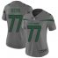 Nike New York Jets #77 Mekhi Becton Gray Womens Stitched NFL Limited Inverted Legend Jersey