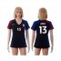 Womens USA #13 Jones Away Soccer Country Jersey