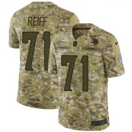 Nike Minnesota Vikings #71 Riley Reiff Camo Mens Stitched NFL Limited 2018 Salute To Service Jersey