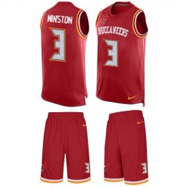 Nike Tampa Bay Buccaneers #3 Jameis Winston Red Team Color Mens Stitched NFL Limited Tank Top Suit Jersey